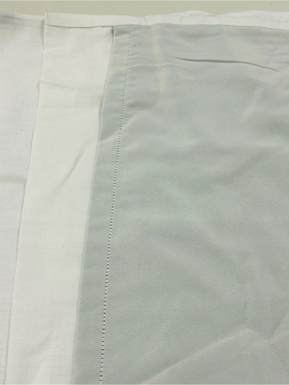 NWT QUINCE Set Of 2 48x96 European Linen True Blackout Curtains White 8692